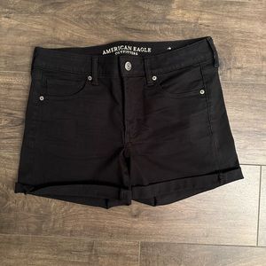 Black american eagle denim shorts